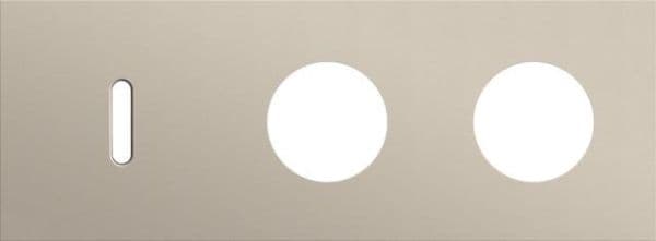 Plaque de recouvrement triple, horizontale 71mm d'entraxe, pour une fonction de commutation simple e vue 1