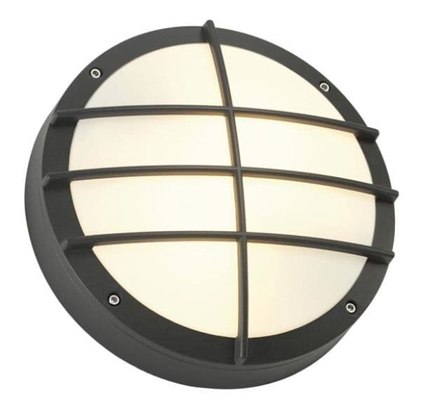 Bulan Grid applique, ronde, Anthracite, E27, maximum 2 x 25W, diffuseur PVC vue 1