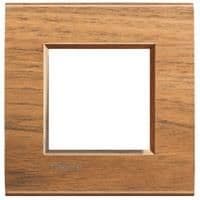 LivingLight - plaque rectangulaire 2 modules Noyer national vue 1