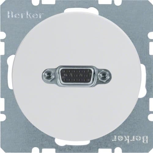 Prise Vga Berker R.1 / R.3 Blanc polaire, brillant vue 1