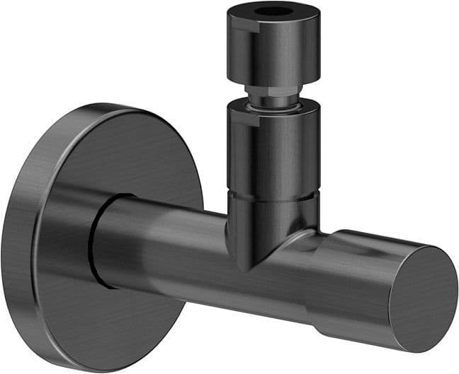 ROBINET D'ARRET EQUERRE NOBILI 1/2" GRAPHITE BROSSÉ vue 1