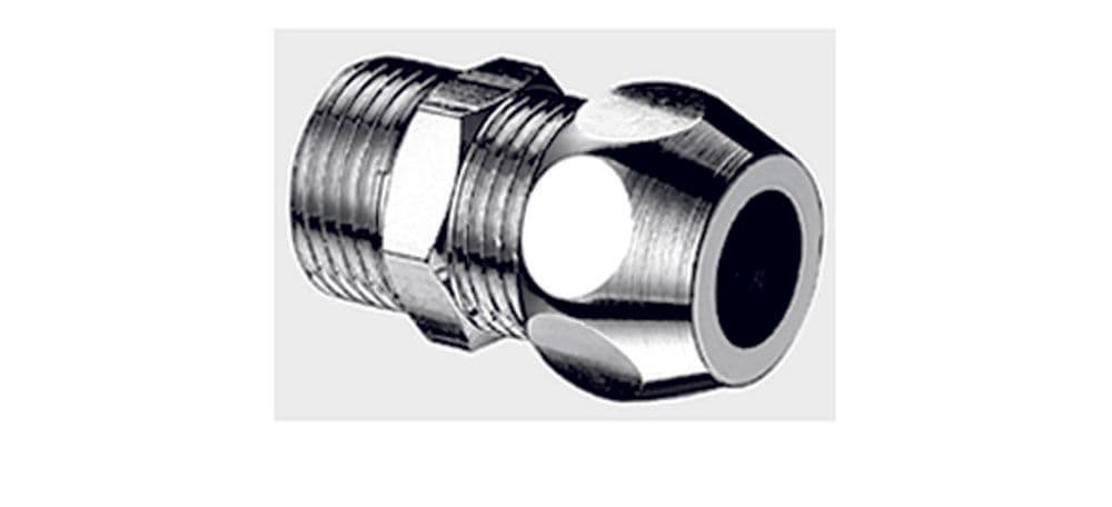 Schell raccord d'alimentation avec filet extérieur droit 1/2"M x D 10 laiton vue 1