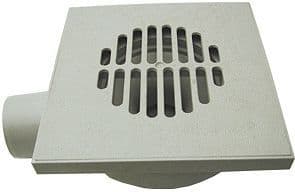 SIPHON DE SOL PP 50 +GRILLE NICOLL 150-150MM GRIS vue 1
