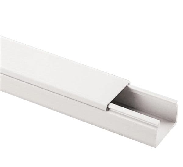 Minitrunking front - hooking lid 40 x 17 White 2 compart. vue 1