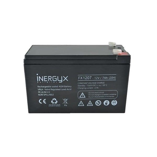 Batterie rechargeable flamme retardante Pb / acide scellée - 12Vdc / 7Ah 1.7A 151 x 100 x 65mm 2.5kg vue 1