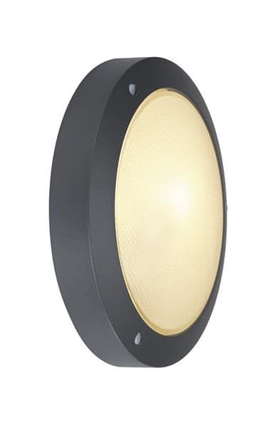 Bulan plafonnier, rond, Anthracite, E14, maximum 60W, verre satiné vue 1
