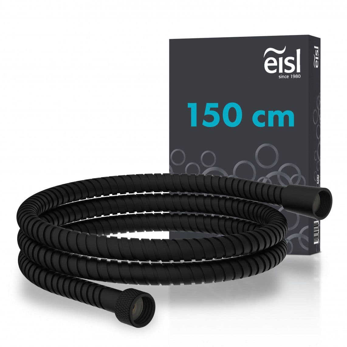 JM150MKCRPLUS-B Flexible de douche 150 cm, acier inoxydable, noir mat vue 1