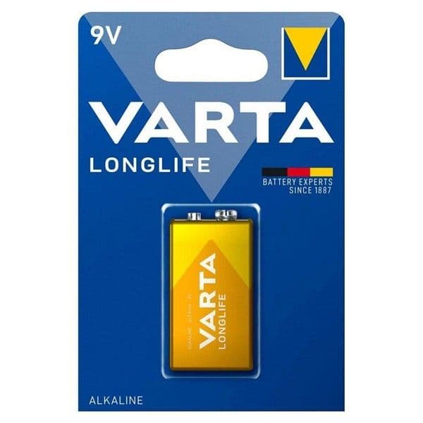 Blister de 1 pile alcaline Longlife Varta 9V 6LR61 vue 1