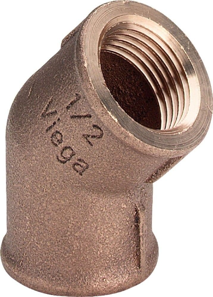 Viega coude 45° bronze 3/8"FF vue 1