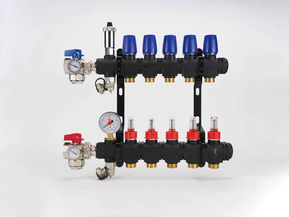 Van Marcke Floor Heating collecteur en matière synthétique entièrement prémonté pour 11 circuits de chauffage vue 1