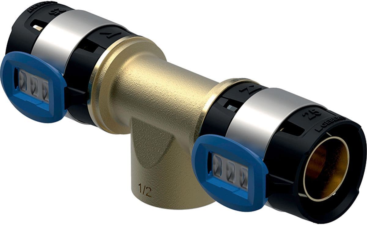 T 16MM-1/2"F-16MM FLOWFIT GEBERIT vue 1