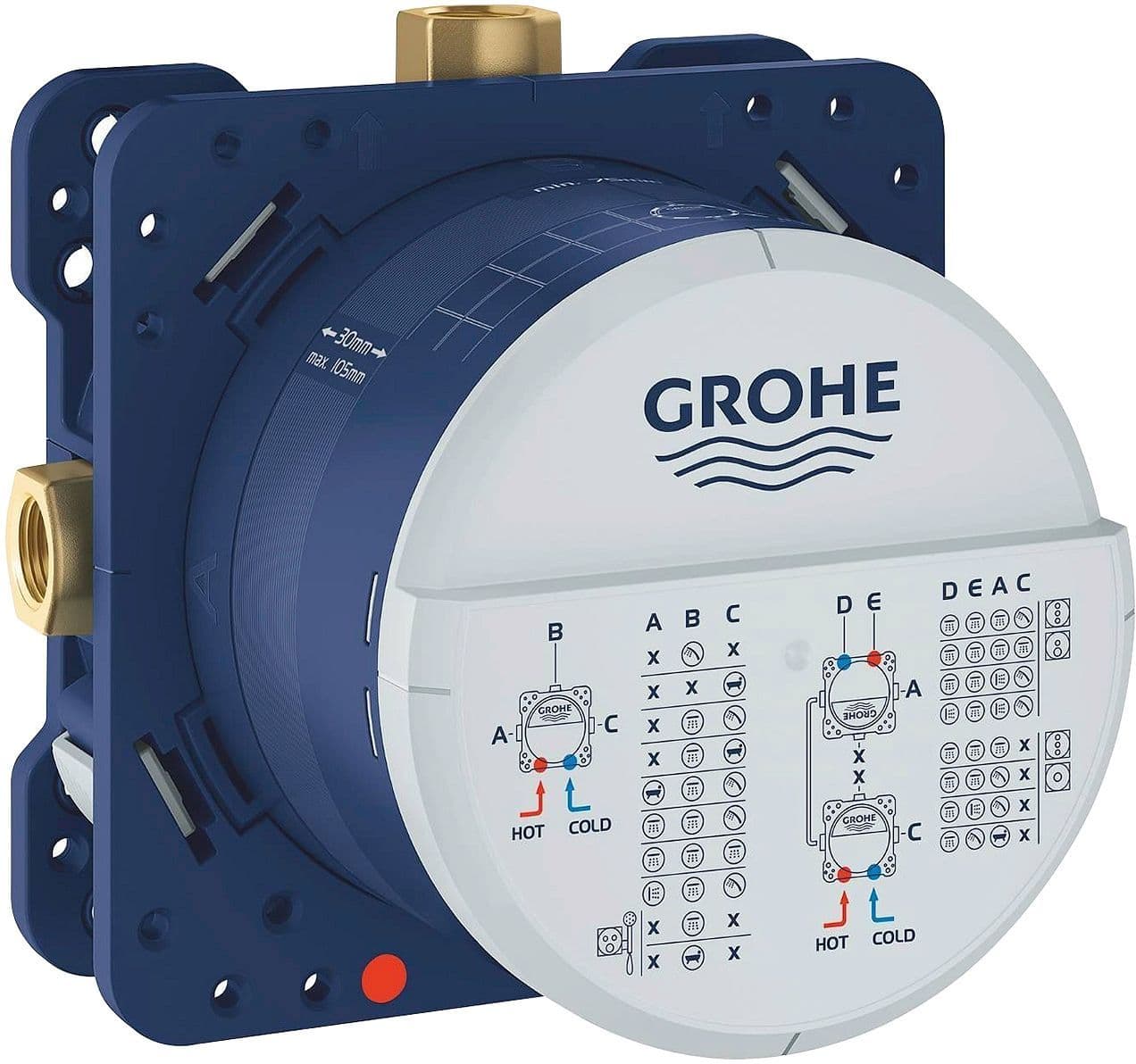 CORPS ENCASTRE UNIVERSEL RAPIDO SMARTBOX GROHE 1/2" vue 1