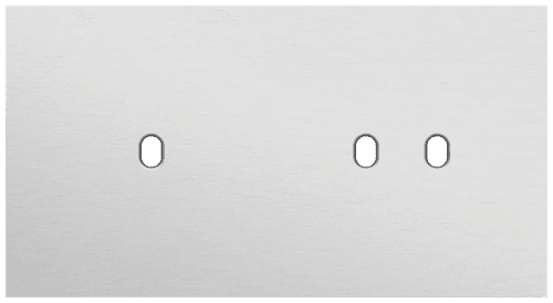 Plaque de recouvrement double, horizontale 71 mm d'entraxe, pour une fonction de commutation simple et une fonction de commutation double, Niko Toggle alu grey brushed vue 1