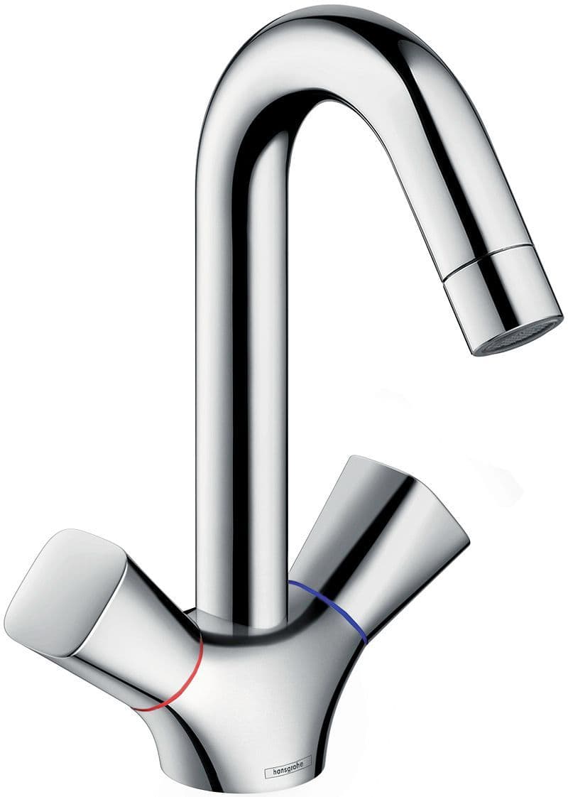 MELANGEUR LAVABO LOGIS 150 HANSGROHE BEC MOBILE VIDAGE AUTOMATIQUE CHROME vue 1