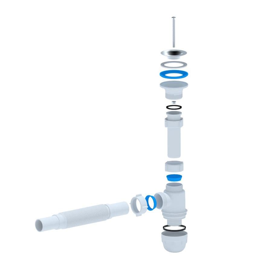 ALONI SIPHON BOUTEILLE FLEXIBLE AVEC CREPINE Ø32CM BLANC vue 1