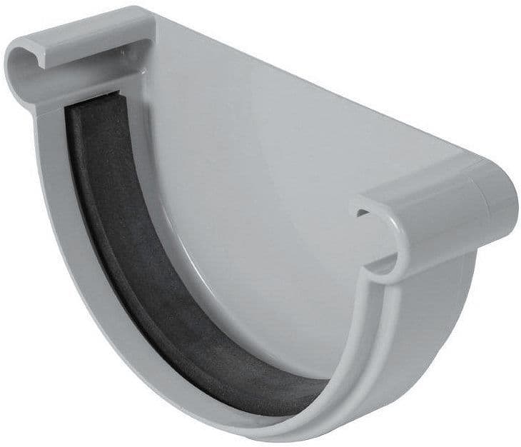 FOND POUR GOUTTIERE PVC+JOINT 125MM GRIS CLAIR vue 1
