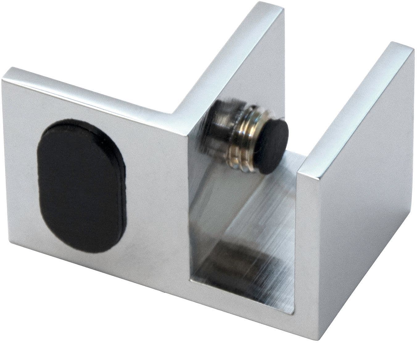 ARRET POUR PORTE PIVOTANTE+PANNEAU LATERAL PASPARTOE GAUCHE CHROME vue 1