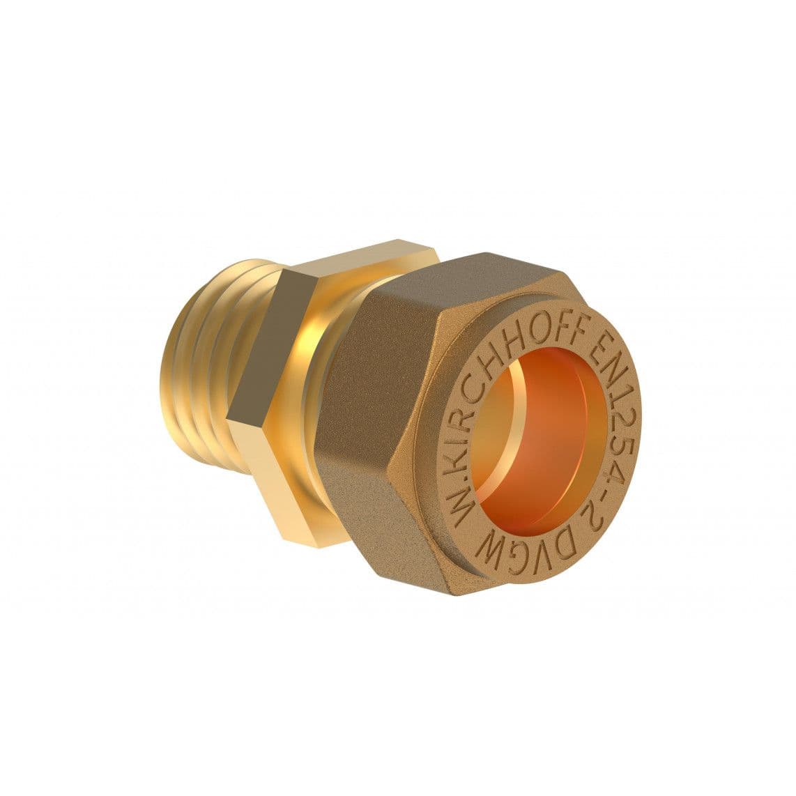 989457317 LT pièce intermédiaire, vierge, 15 mm x 3/8" M, raccord à serrer pour tube en cuivre, vue 1