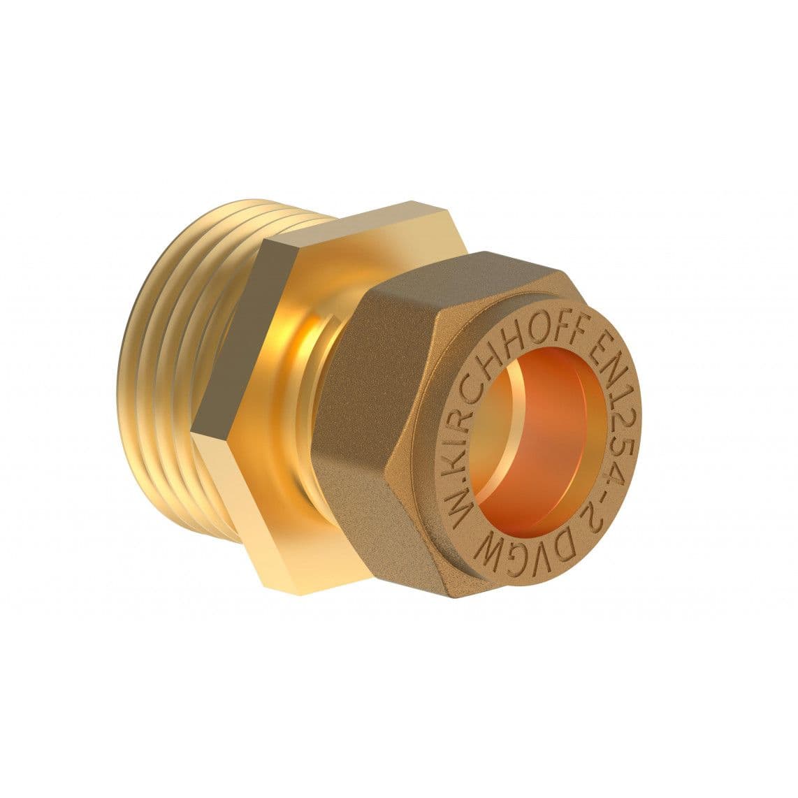 989457817 LT pièce intermédiaire, vierge, 22 mm x 1" M, raccord à serrer pour tube en cuivre, vue 1