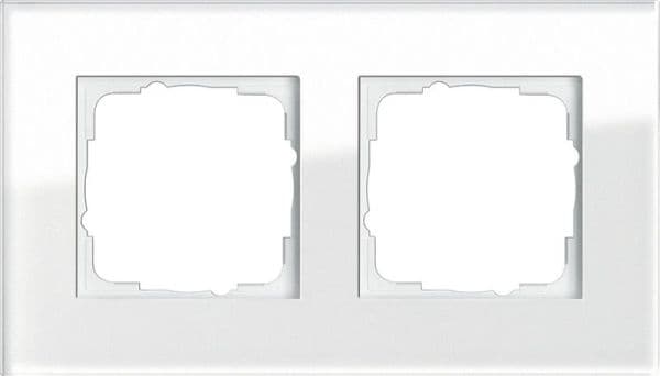 Cadre de finition Gira Esprit Blanc verre Blanc vue 1