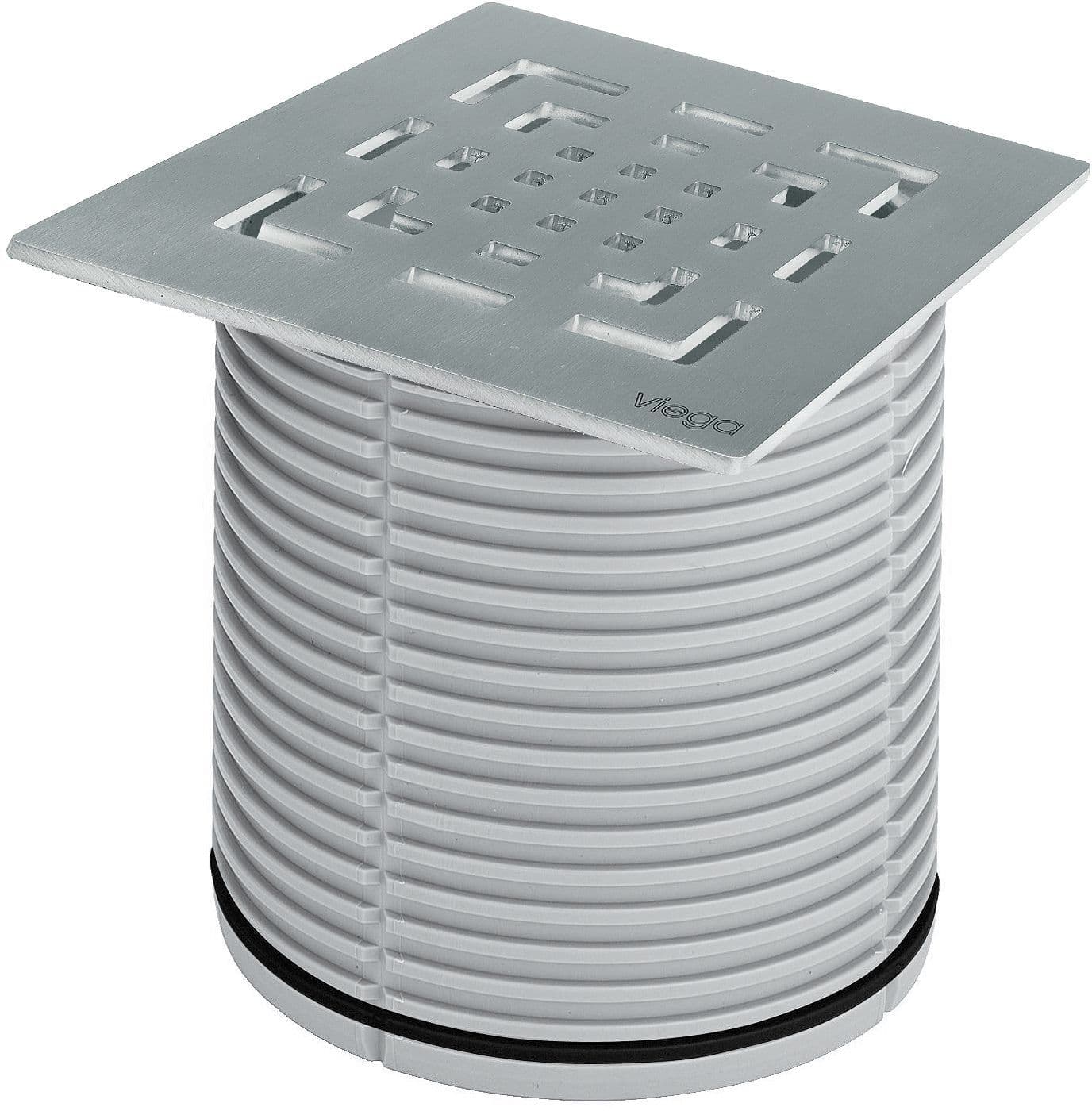 REHAUSSE + GRILLE VIEGA 15X15 CM INOX vue 1