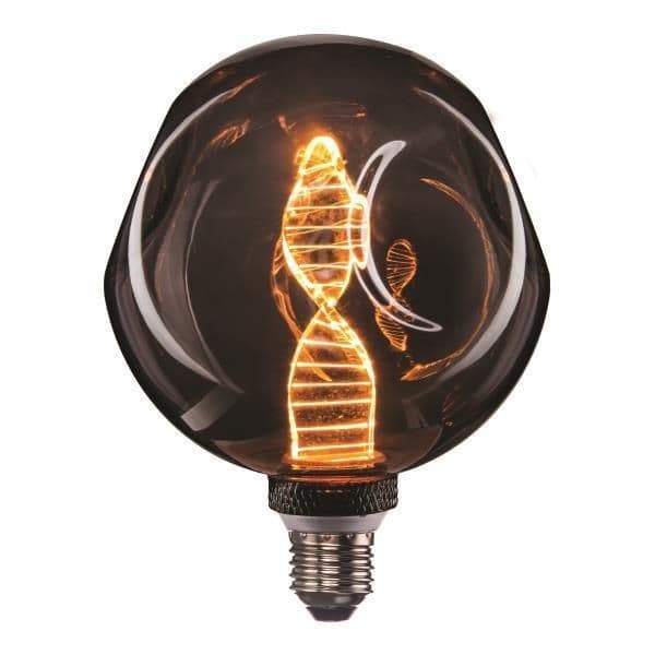 Lampe G125 4W E27 1800K fumée adn avec bossages dimmable vue 1