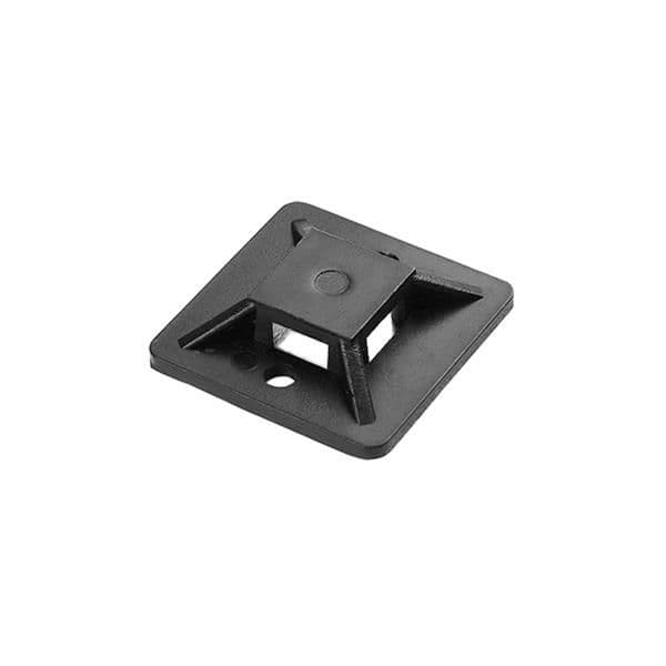Support auto - adhésif pour collier de câblage , 20 x 20mm, Noir, 50 pièces vue 1