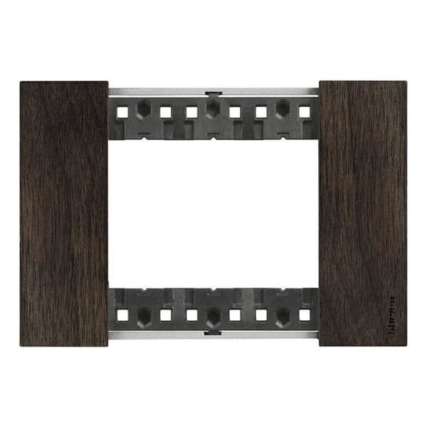 LNow plaque 3 modules Walnut pour support référence K4703 vue 1