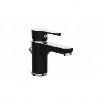 NI075DINBCR DIZIANI Mitigeur lavabo, noir mat/chromé vue 1