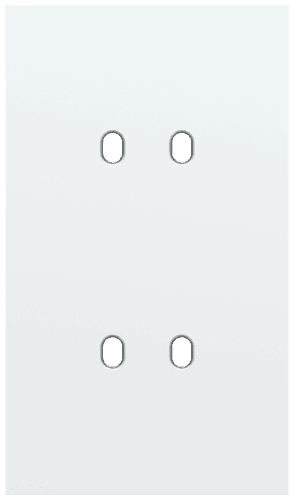 Plaque de recouvrement double, verticale 60 mm d'entraxe, pour des fonctions de commutation double, couleur Niko Toggle steel white coated vue 1