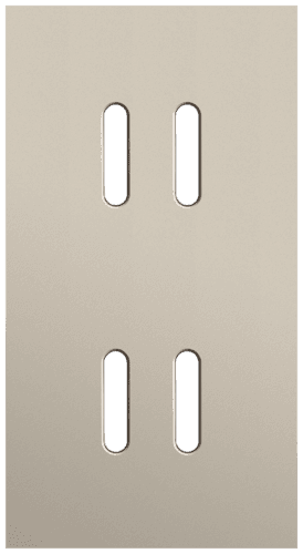 Plaque de recouvrement double, verticale 71 mm d'entraxe, pour des fonctions de commutation double, couleur Niko Rocker steel champagne coated vue 1