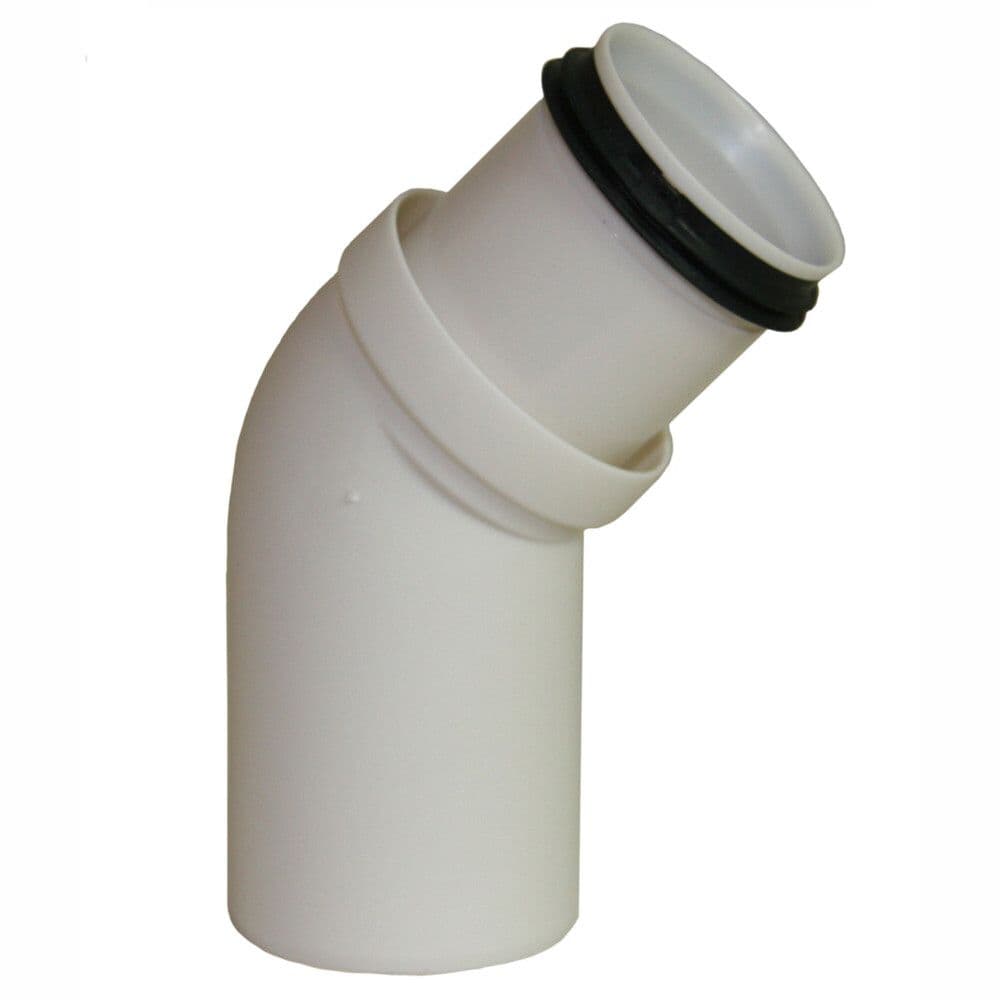 Pipelife Smartline PP coude 45° avec 1 raccord D 50 blanc vue 1