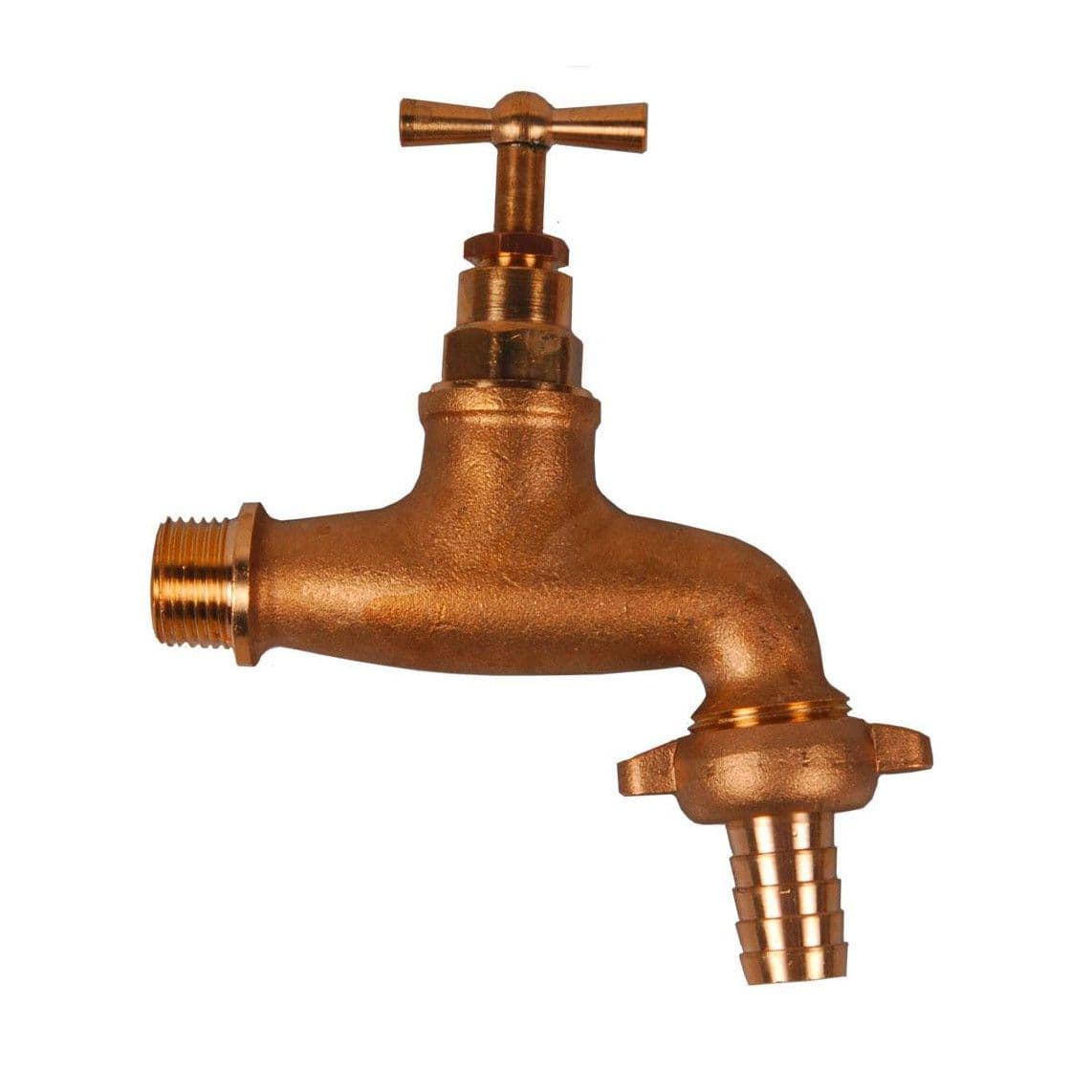 98618233 LT robinet de service grand Poignée à garrot, vierge matt, 1/2" M x 3/4" M x 1/2"T vue 1