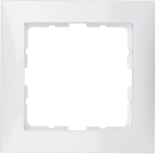 Plaque de recouvrement 1 poste Berker S.1 Blanc polaire, brillant vue 1