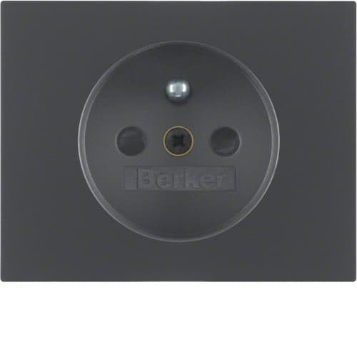 Sets de finition pour prise de courant avec terre Berker K.1 Anthracite, mat vue 1