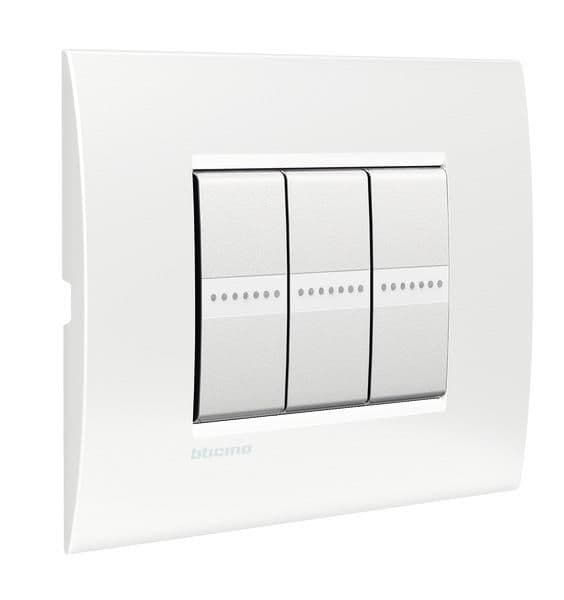 LivingLight - plaque air 3 modules Blanc pure vue 1