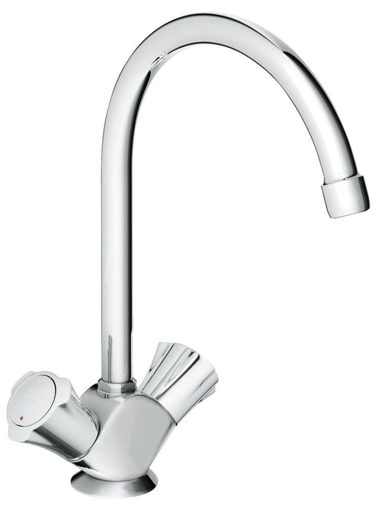 Grohe Costa L mélangeur cuisine monotrou 2 poignées Longlife bec mobile chromé vue 1
