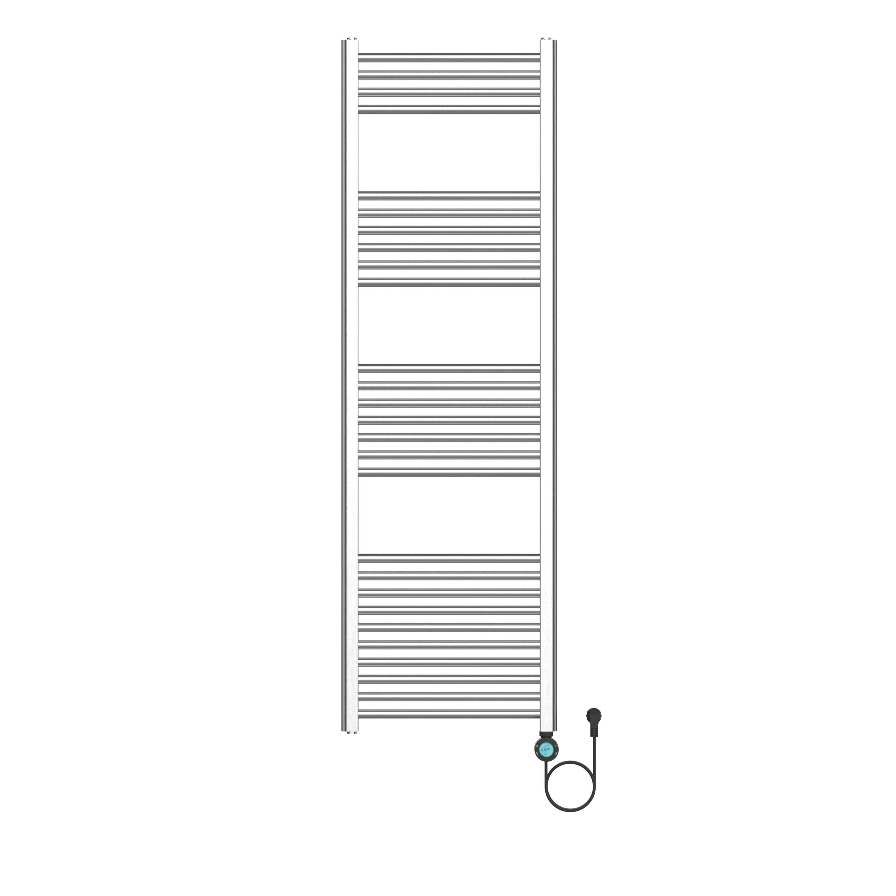 BELRAD SÈCHE-SERVIETTES ÉLECTRIQUE – AVEC THERMOSTAT NUMÉRIQUE PROGRAMMABLE – SMART WIFI - RACCORD À DROITE – 900W – 1600X500 MM – ACIER INOX BROSSÉ vue 1