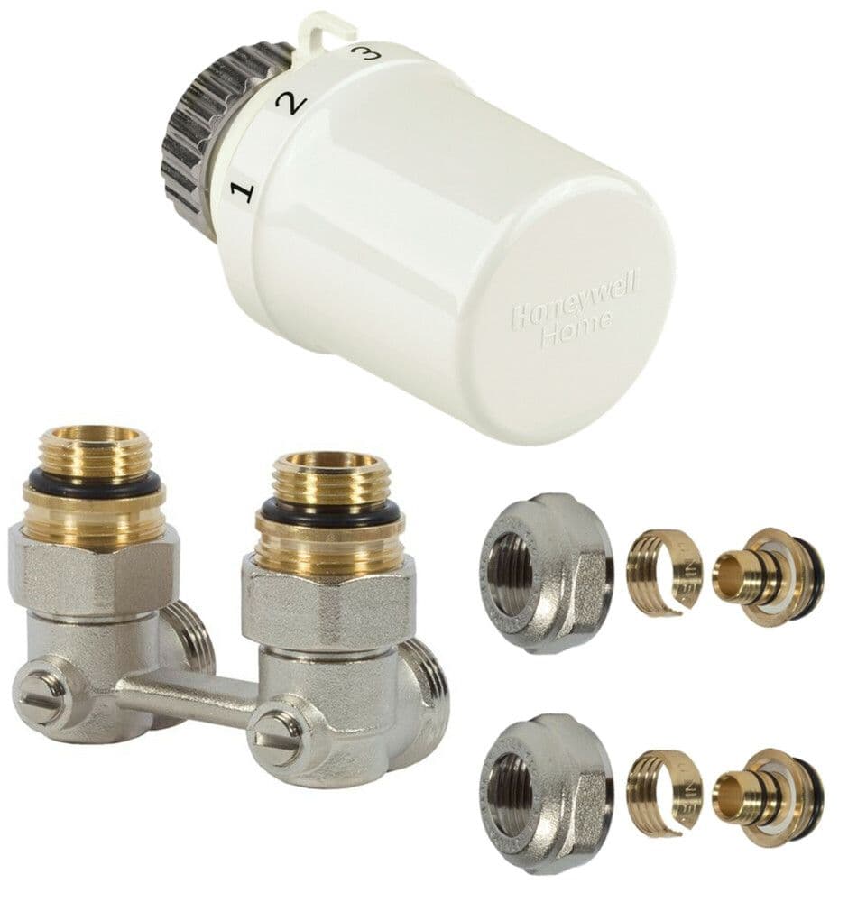 Honeywell Home set bloc H raccordement mural pour Henrad 1/2" F + 3/4" vue 1