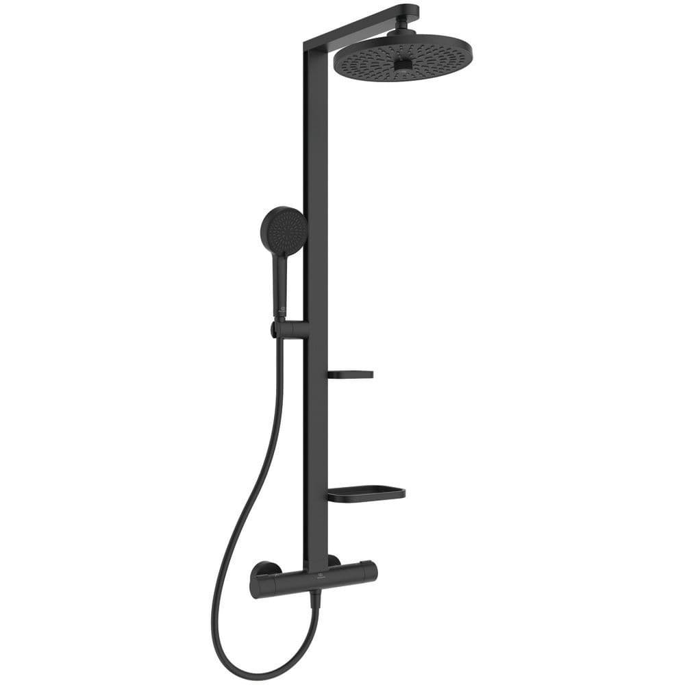 Ideal Standard Alu+ systeme de douche thermostatique noir mat vue 1