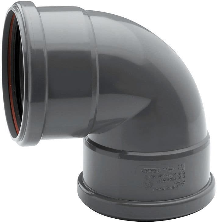 COUDE PVC 90° EGOUT 125MM FF GRIS vue 1