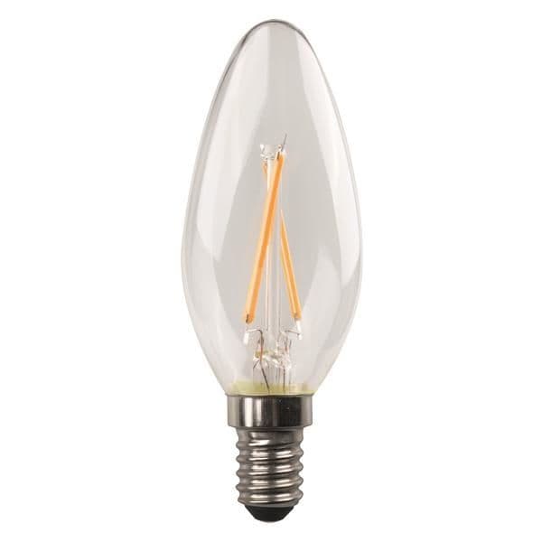 Lampe Led C37 crossed filament 2.5W E14 2700K 220 - 240V vue 1