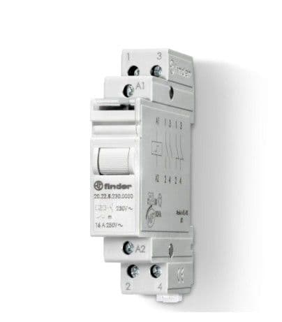 Télérupteur modulaire 24Vac 2no 16A agsno2 vue 1