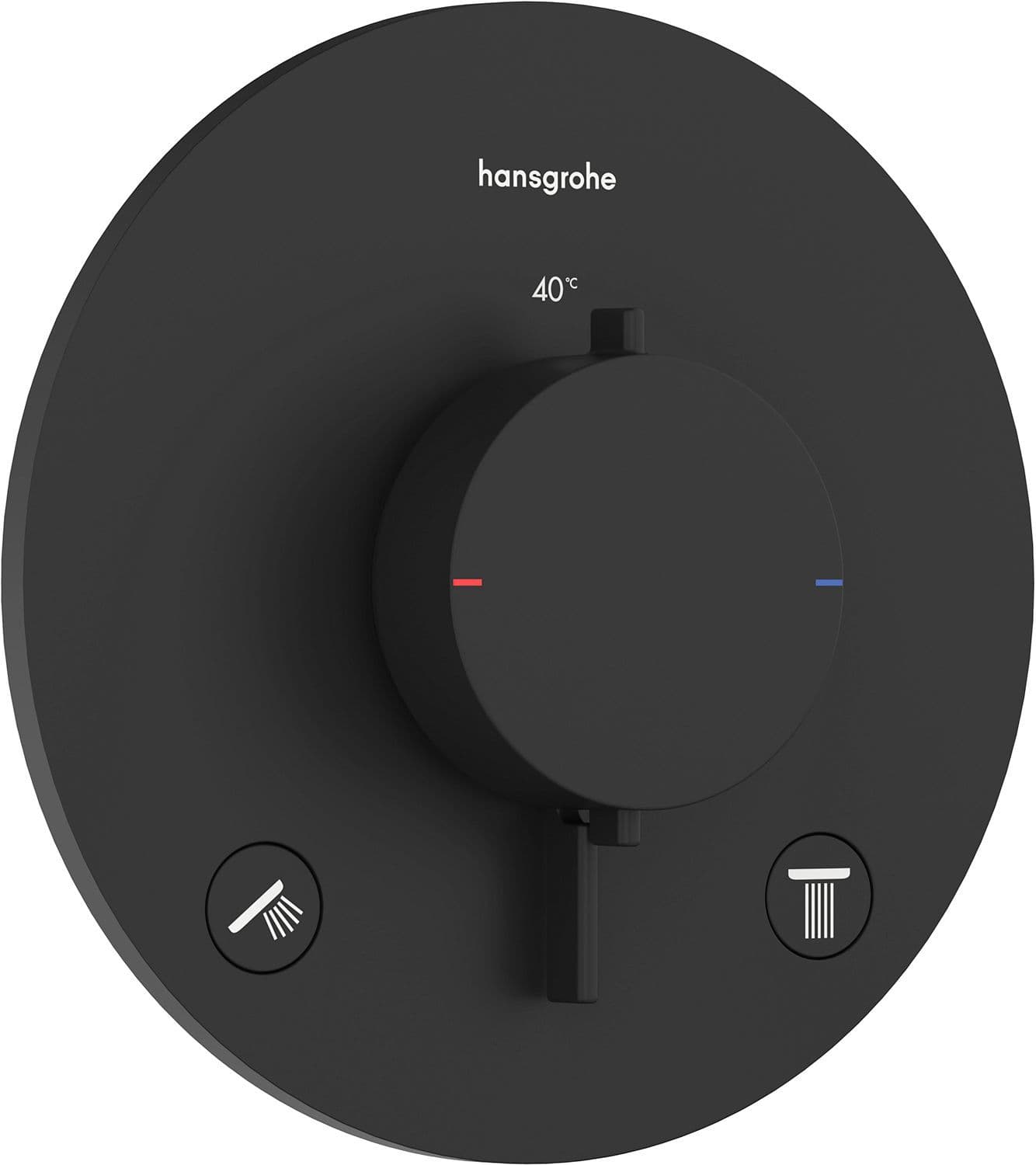 SET DE FINITION THERMOSTAT+2 ROBINET ECOSTAT COMFORT S NOIR MAT vue 1