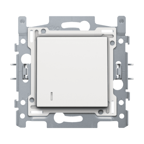 Interrupteur pour cartes d'hôtel, socle, bornes à connexion rapide et set de finition, couleur white coated vue 1