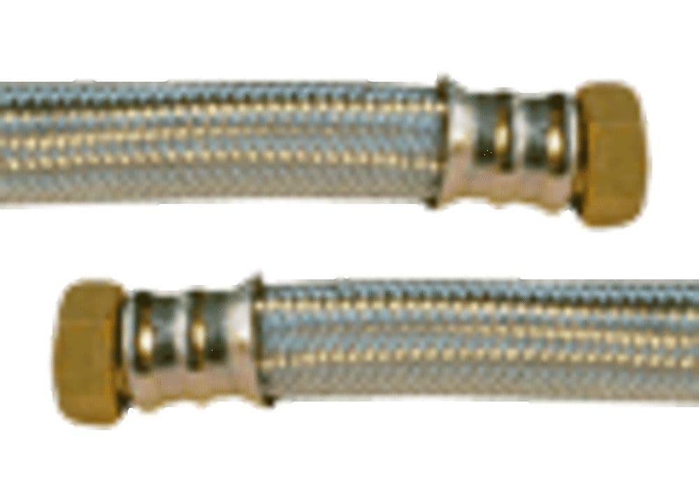 Tuyaux d'alimentation gaine tressée acier L700mm 3/4"FF D20 vue 1