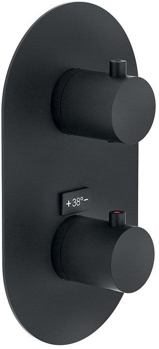 SET DE FINITION THERMOSTAT+ROBINET D'ARRET LIVE NOBILI NOIR MAT vue 1