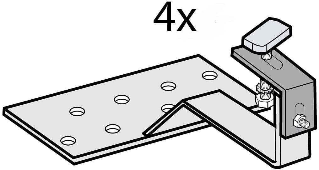 SET MONTAGE ARMURE (4P)PANNEAU REMEHA APPARENT INCLINE CARRELAGE CLASSIQUE vue 1