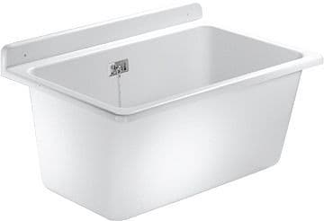 VIDOIR PP ABU 610X455MM AVEC TROP-PLEIN INCL.FIXATION BLANC vue 1