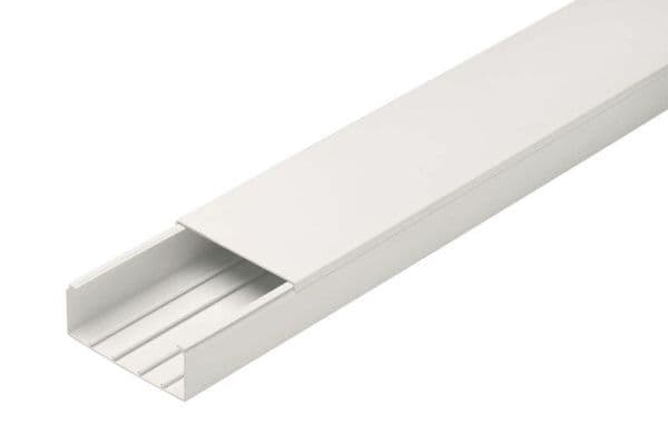 Goulotte Blanche base 120 x hauteur 60mm avec couvercle IP40 - 2m vue 1